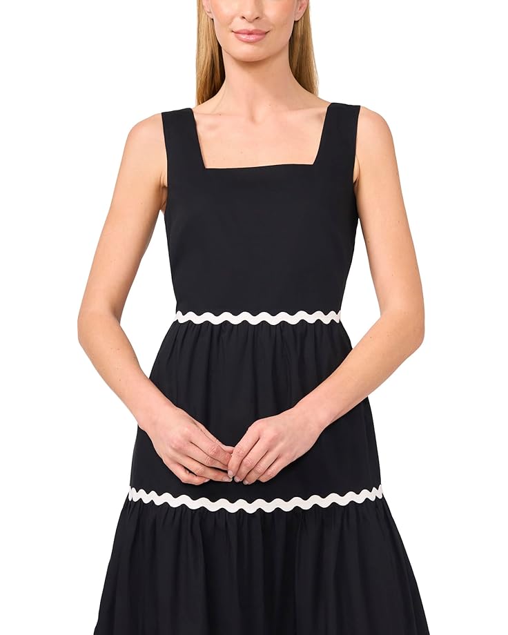 CeCe Trim Square Neck Tiered Maxi Women's