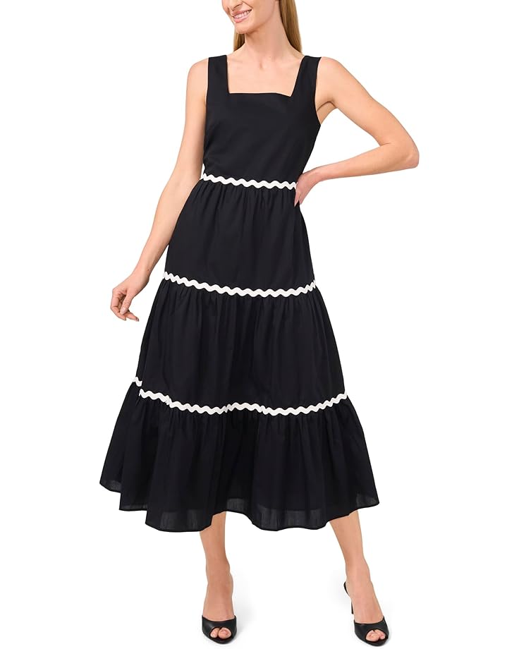 CeCe Trim Square Neck Tiered Maxi Women's