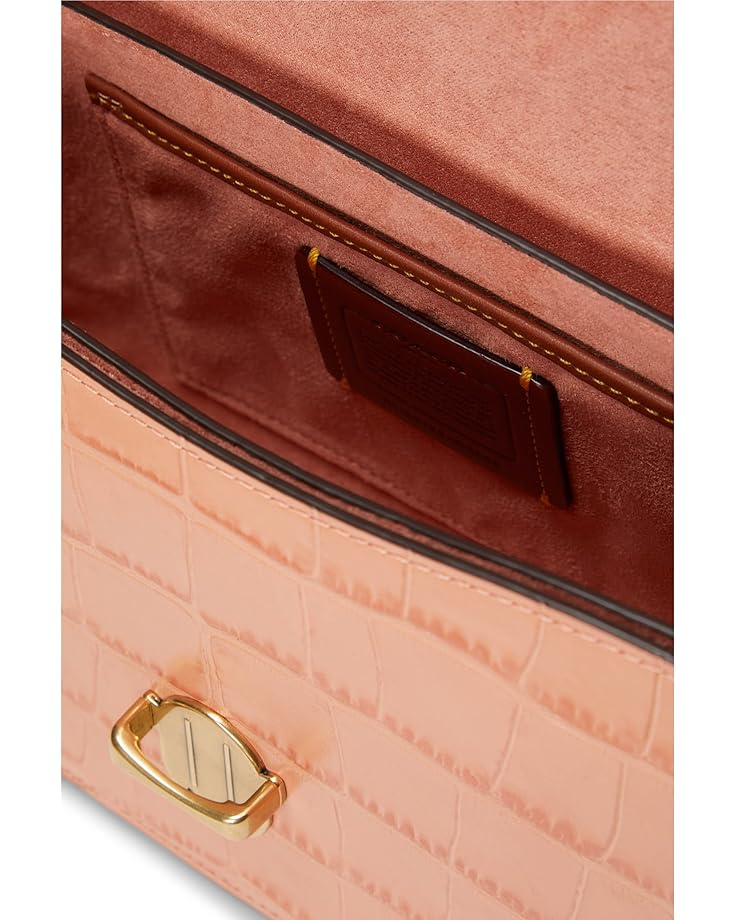 COACH Embossed Croc Studio Shoulder Bag
