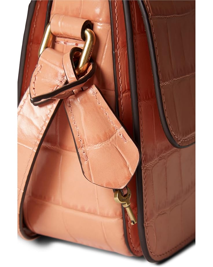 COACH Embossed Croc Studio Shoulder Bag