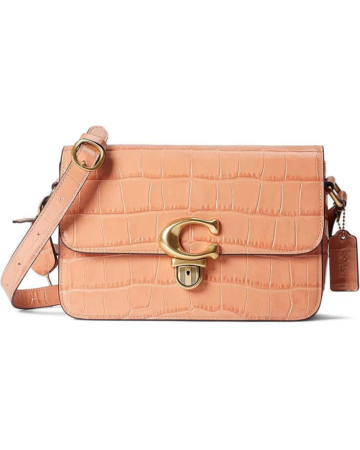 COACH Embossed Croc Studio Shoulder Bag