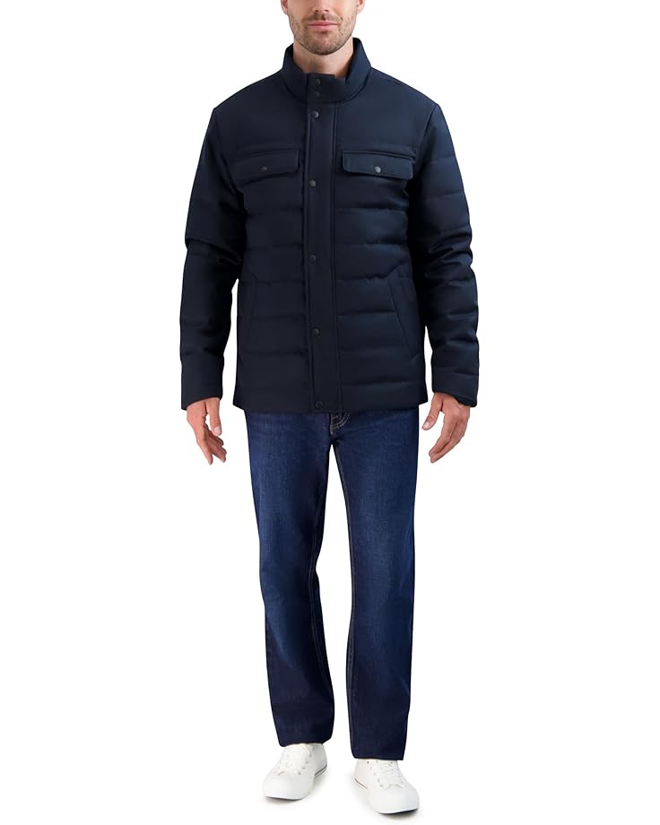 Cole Haan Quilted Heather Twill Jacket Men's
