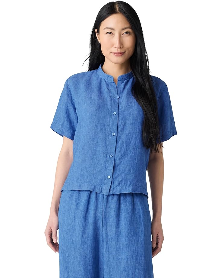 Eileen Fisher Mandarin Collar Shirt Women's