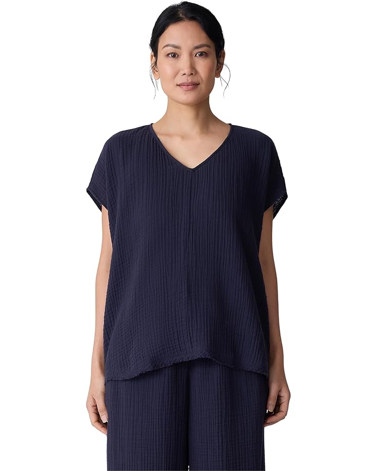 6pm Eileen Fisher V-Neck Square Top Women's