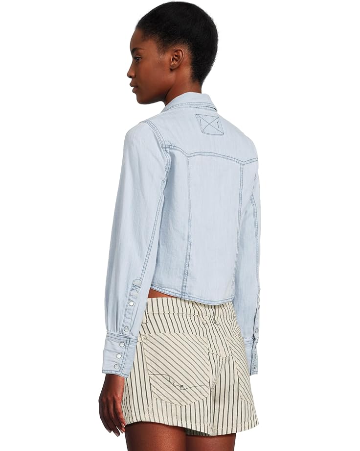 Free People Shrunken Denim Indigo Women's