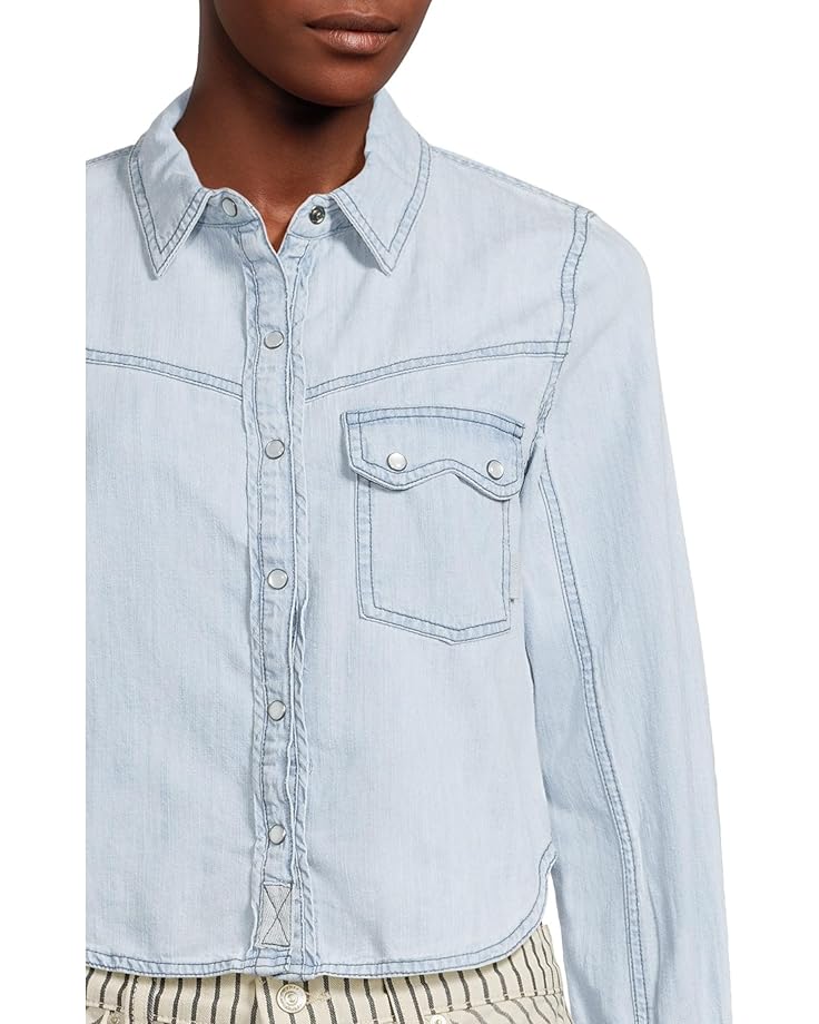 Free People Shrunken Denim Indigo Women's