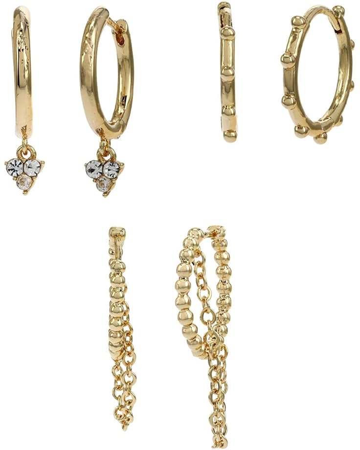 6pm Front Row Huggie Trio Earrings 40872