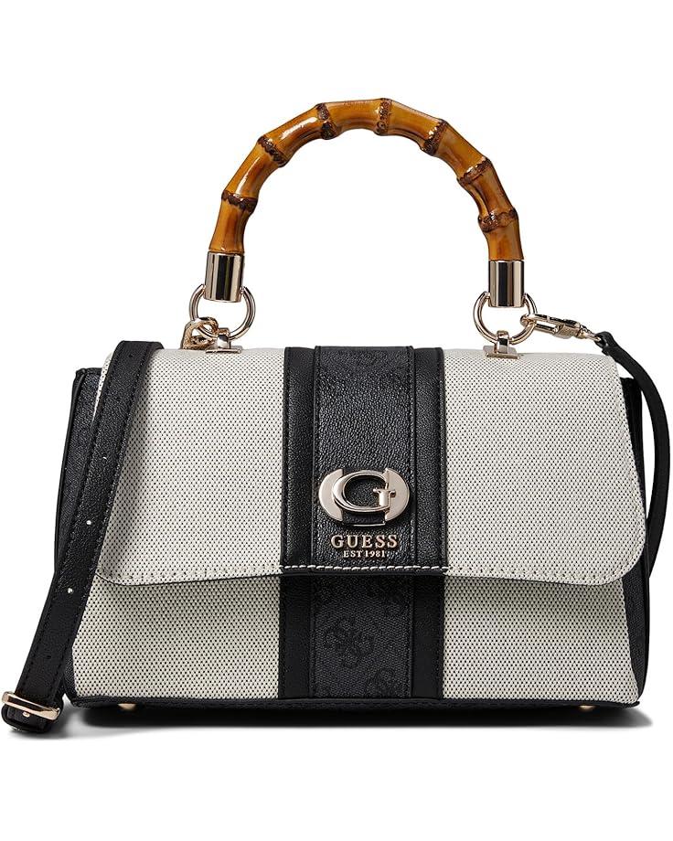 6pm GUESS Kerima Bamboo Top Handle Flap