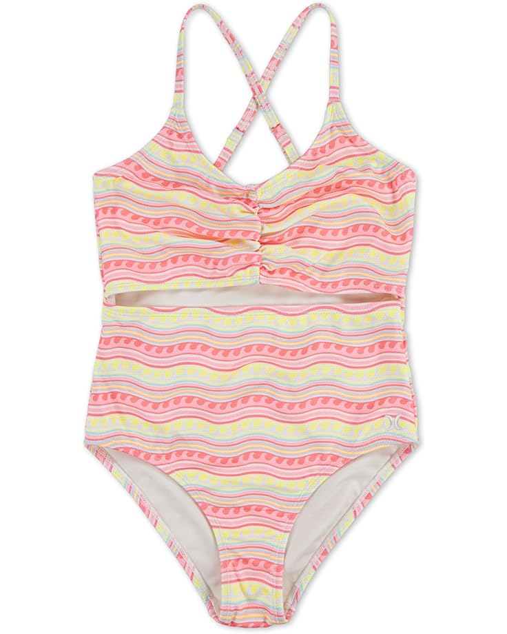 6pm Hurley Kids Cutout One Piece Swimsuit (Big Kid)