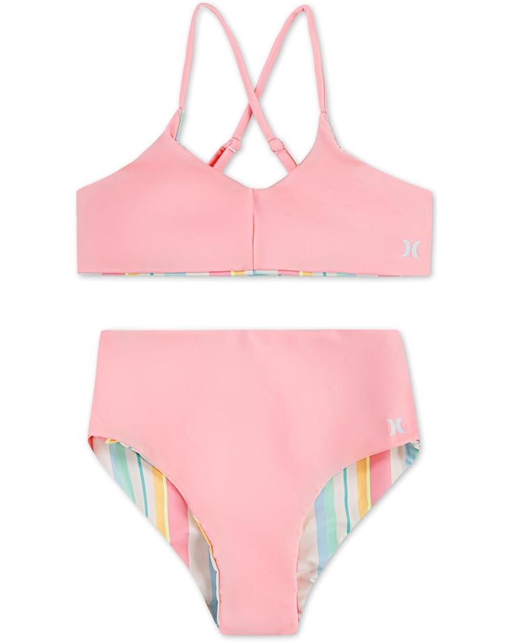 6pm Hurley Kids Reversible Triangle Bikini (Big Kid)