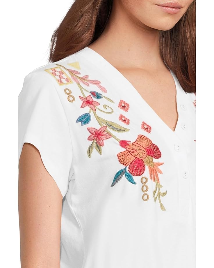 6pm Johnny Was Button Neck Tee Women's