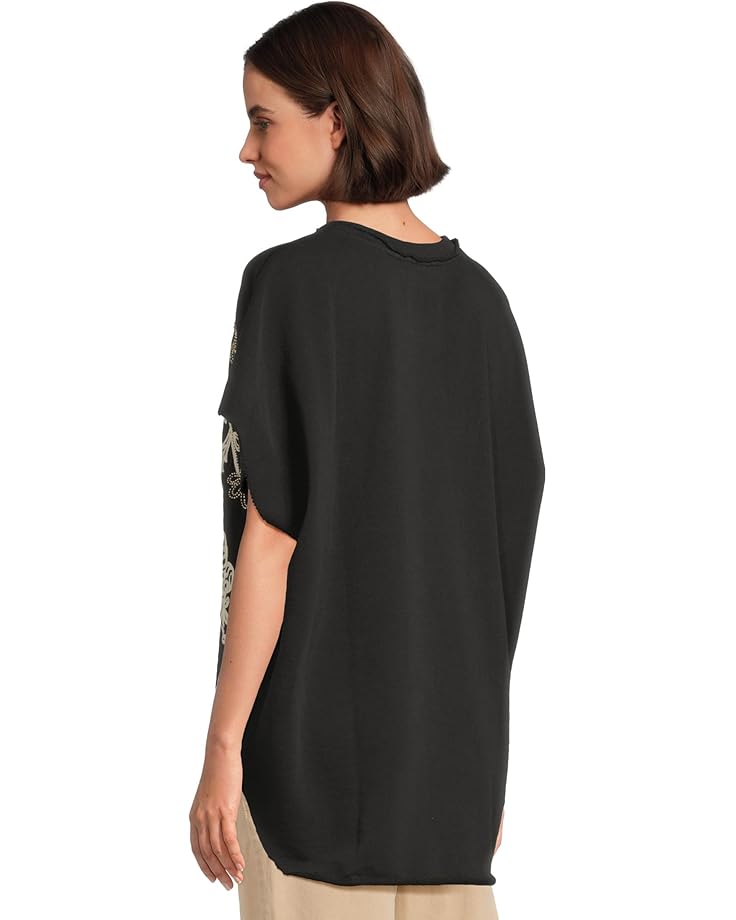 Johnny Was French Terry Poncho Women's Black