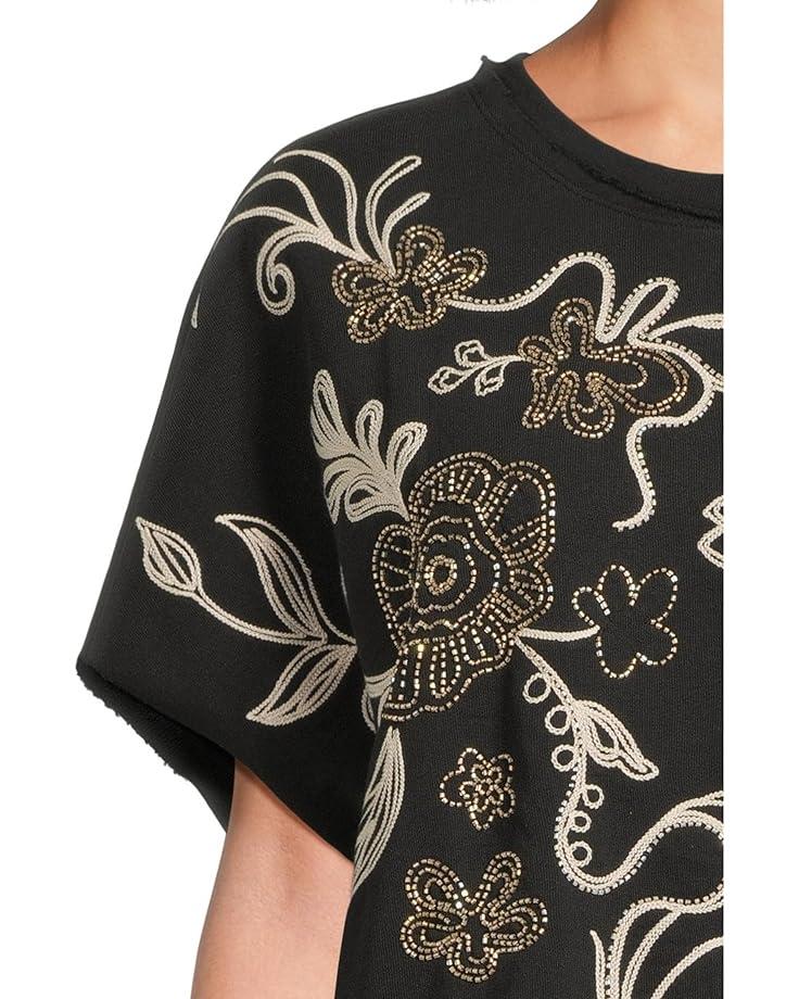 Johnny Was French Terry Poncho Women's Black