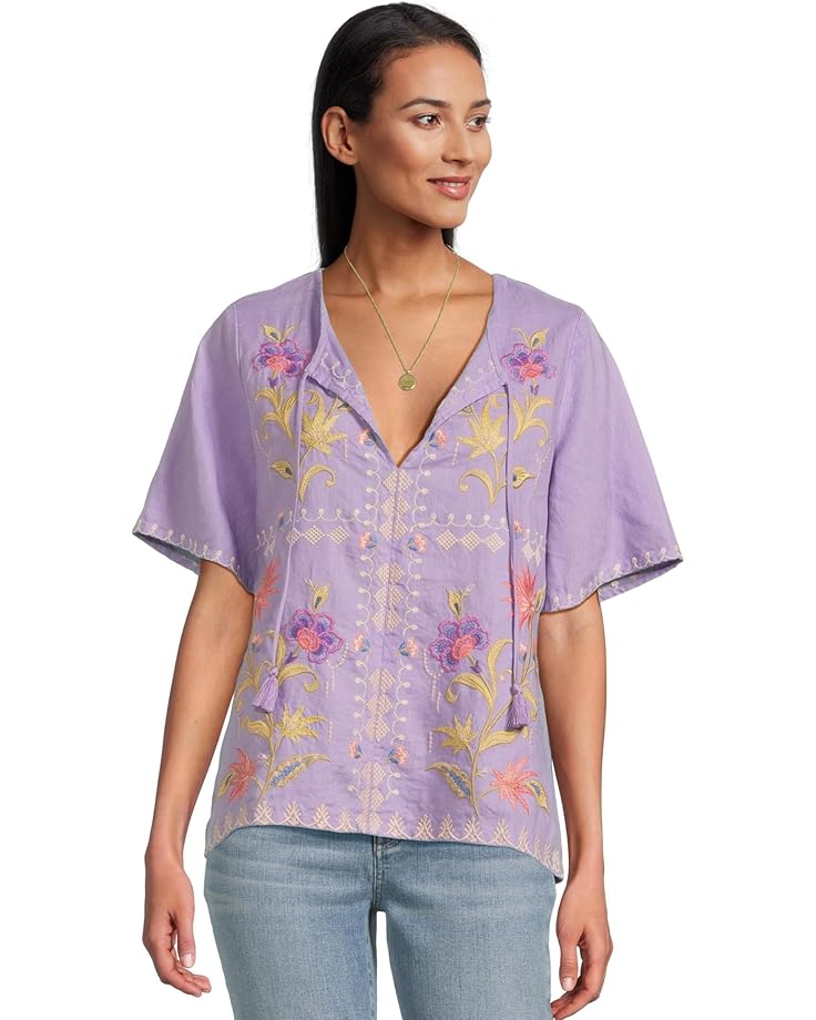 6pm Johnny Was Ruffle Sleeve Field Blouse Women's