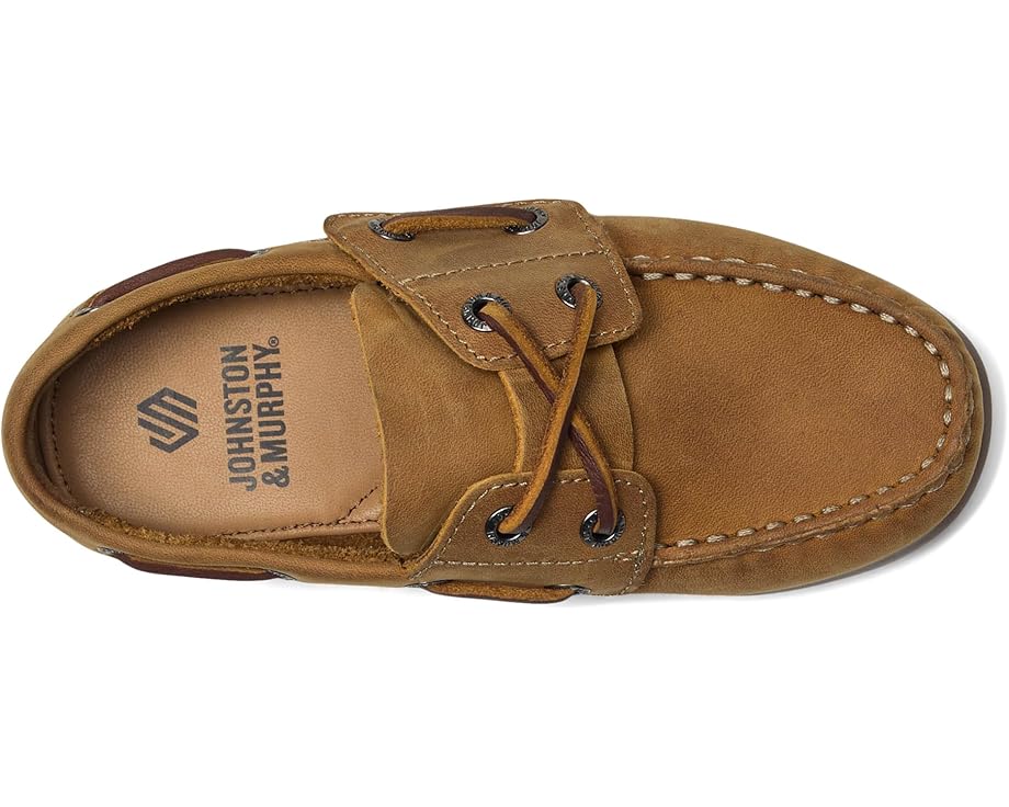 6pm Johnston & Murphy Kids Zeke Boat Shoes (Toddler)