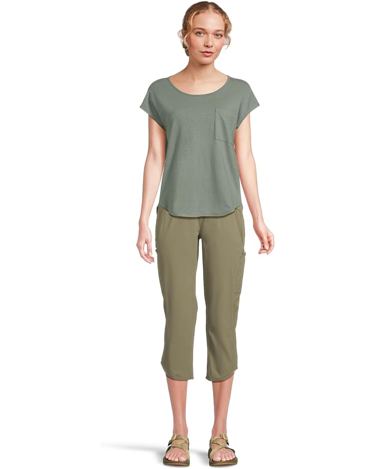 L.L.Bean Cotton Linen Tee Scoop Neck Women's