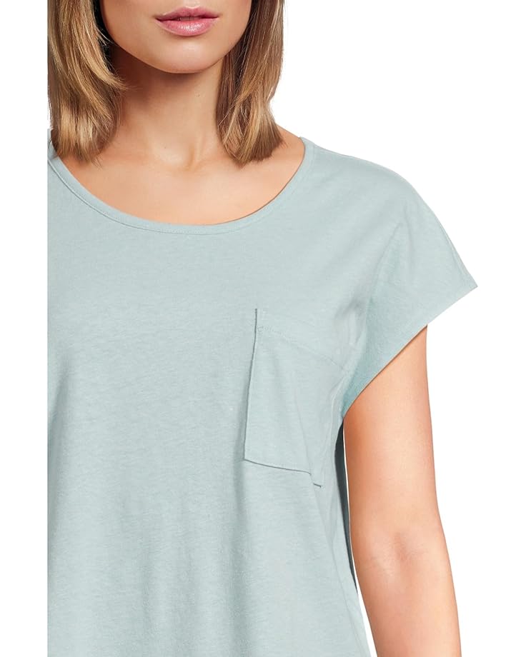 L.L.Bean Cotton Linen Tee Scoop Neck Women's