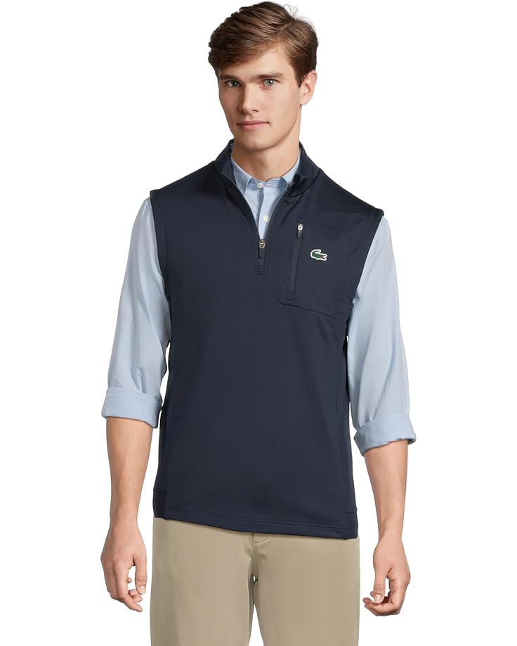 6pm Lacoste Sleeveless Quarter Zip Sweater Men's