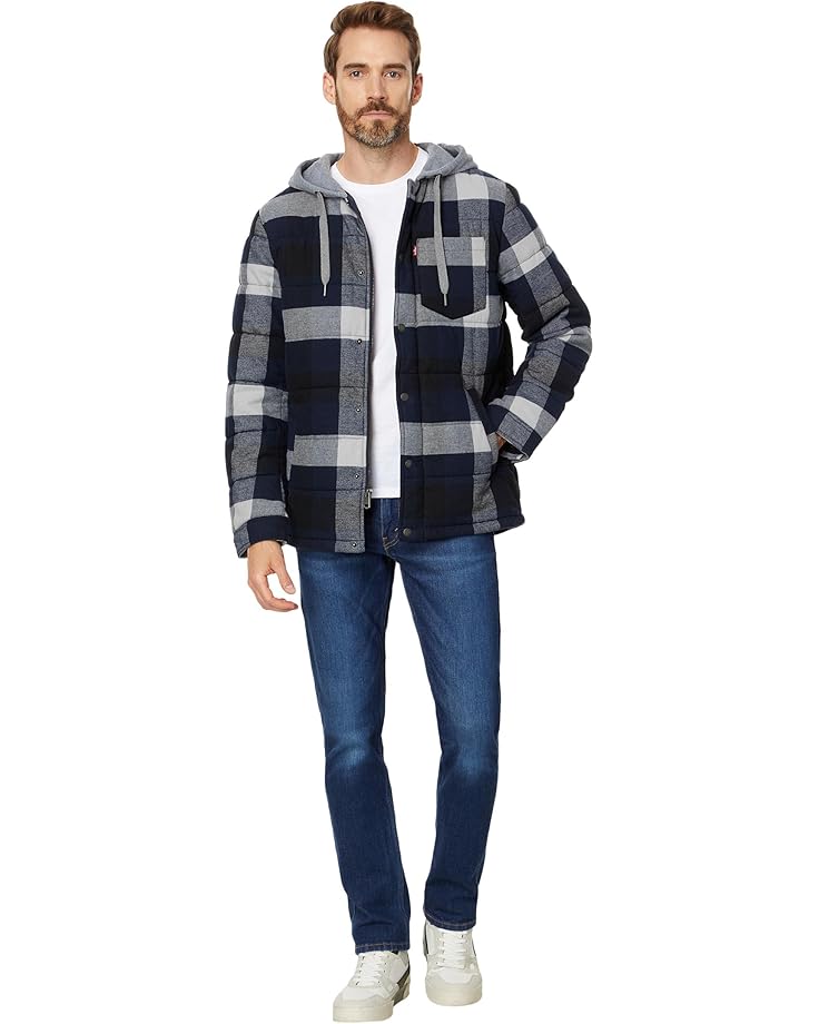Levi's® Cotton Plaid Quilted Puffer Men's