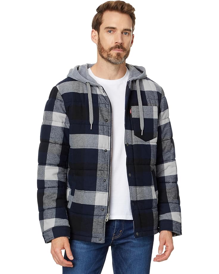 Levi's® Cotton Plaid Quilted Puffer Men's
