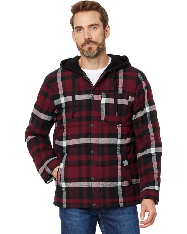 Levi's® Cotton Plaid Quilted Puffer Men's
