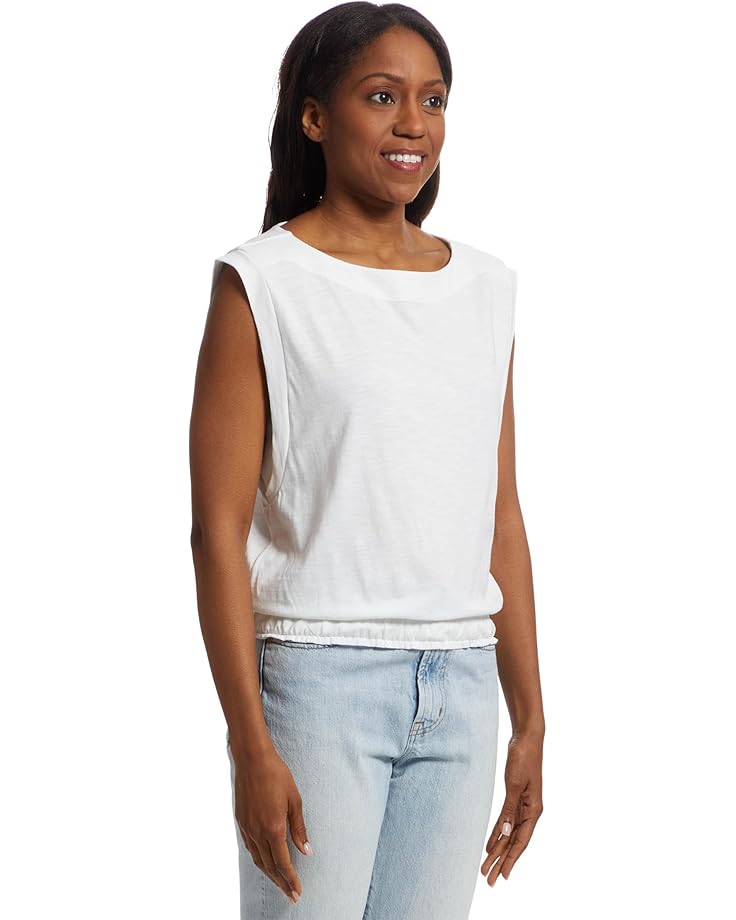 Lilla P Elastic Hem Boatneck Top Women's
