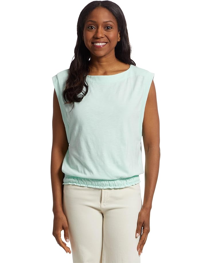 Lilla P Elastic Hem Boatneck Top Women's