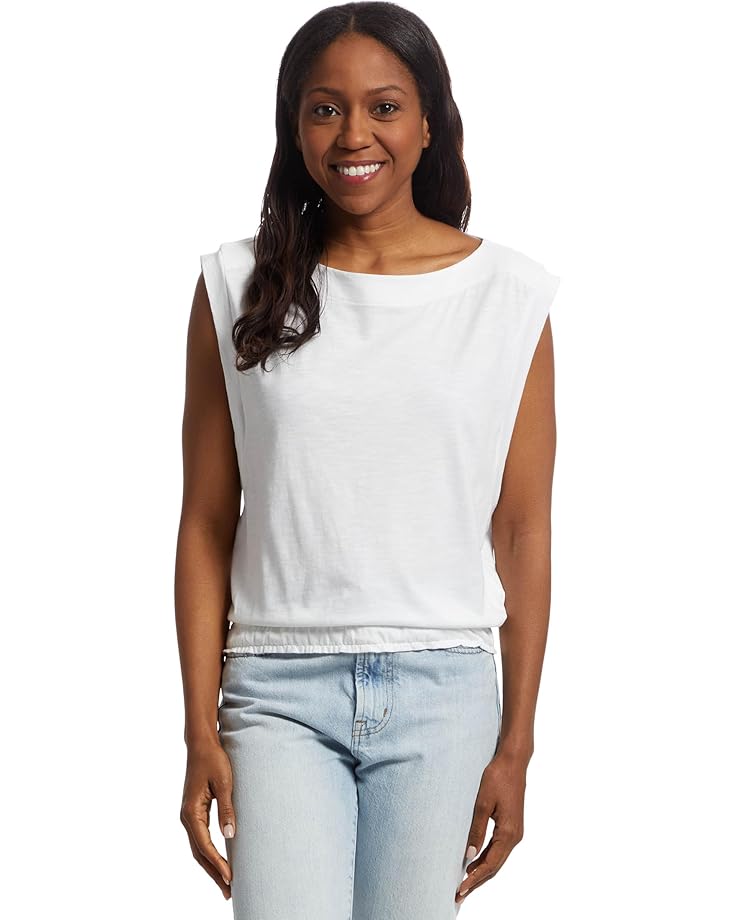 Lilla P Elastic Hem Boatneck Top Women's