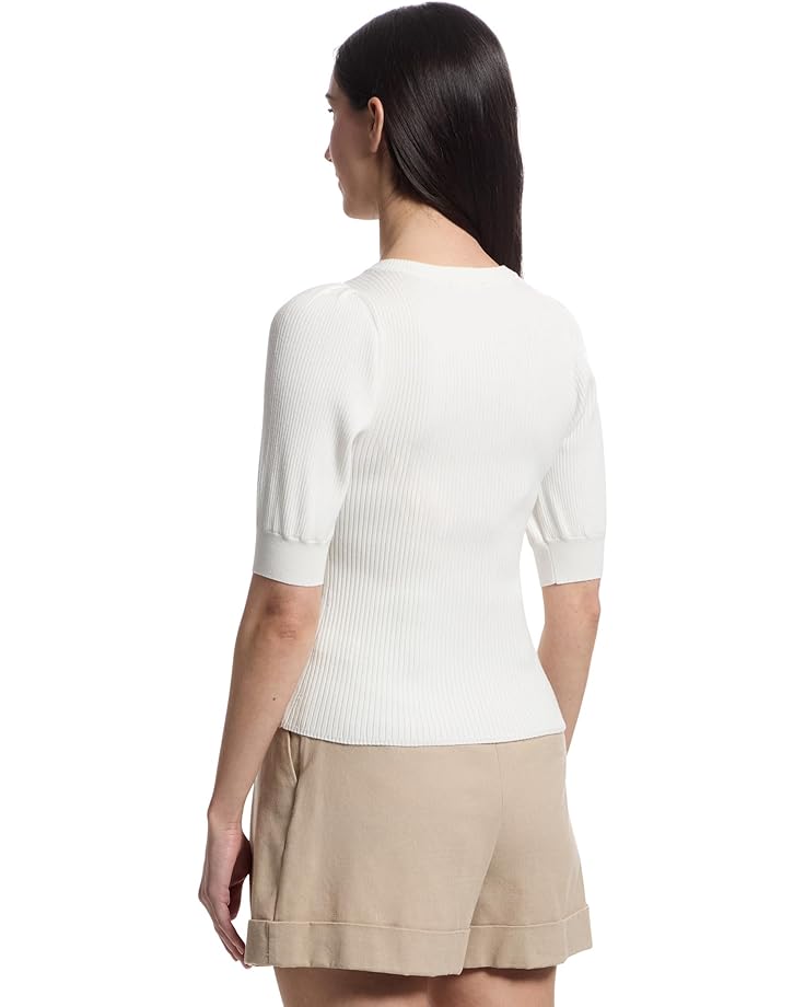 Lilla P Elbow Sleeve Henley Sweater Women's