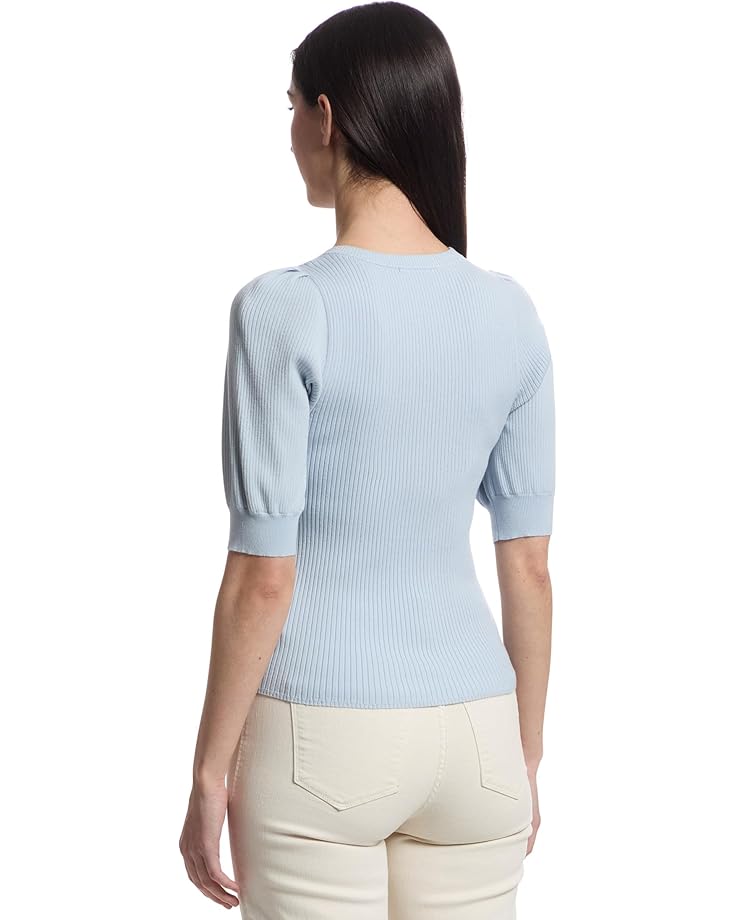 Lilla P Elbow Sleeve Henley Sweater Women's