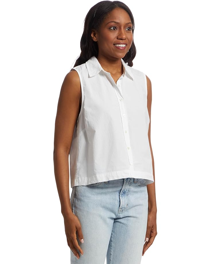 Lilla P Eyelet Collar Sleeveless Shirt Women's