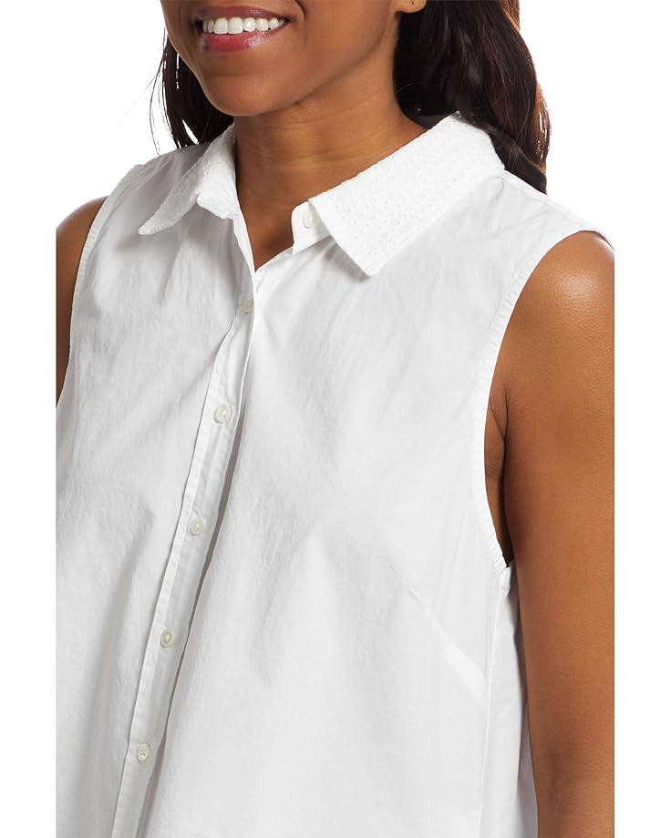 Lilla P Eyelet Collar Sleeveless Shirt Women's