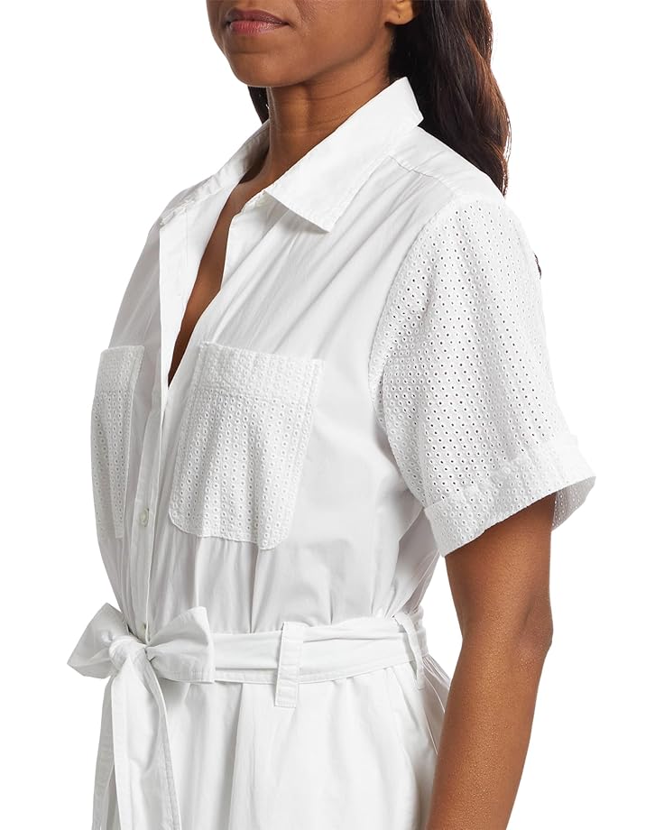 Lilla P Eyelet Trim Maxi Shirt Dress Women's