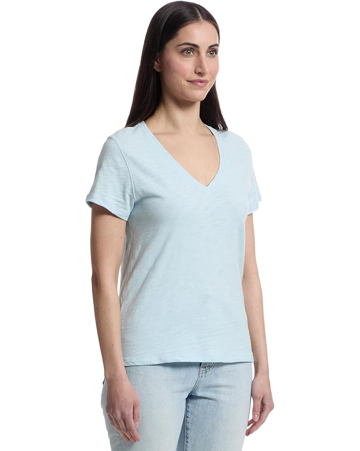 Lilla P Short Sleeve Back Seam V-Neck Women's