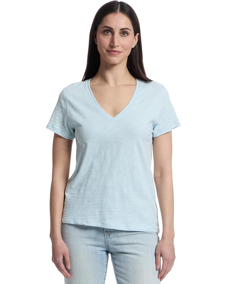Lilla P Short Sleeve Back Seam V-Neck Women's