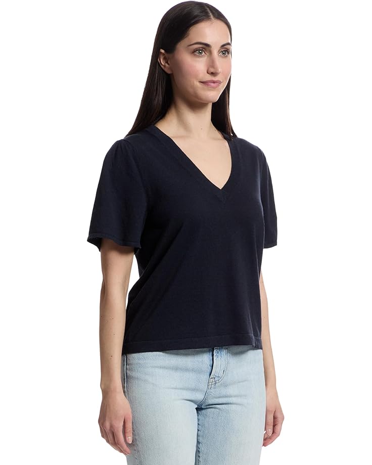 Lilla P Short Sleeve V-neck Sweater Women's