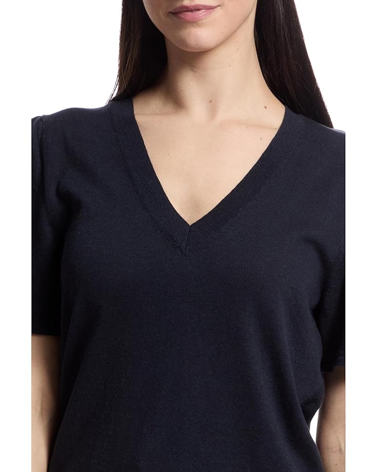 Lilla P Short Sleeve V-neck Sweater Women's