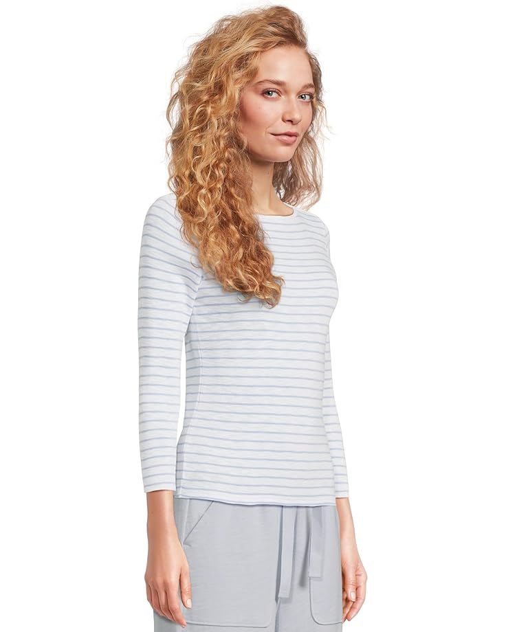 6pm Lilla P Striped 3/4 Sleeve Boatneck Women's
