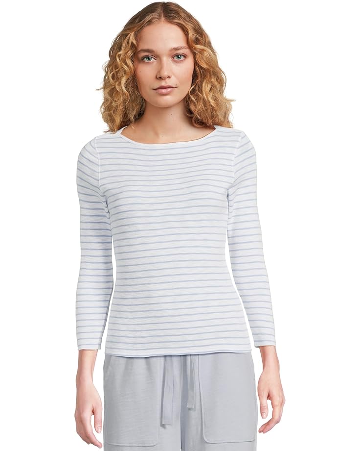 6pm Lilla P Striped 3/4 Sleeve Boatneck Women's