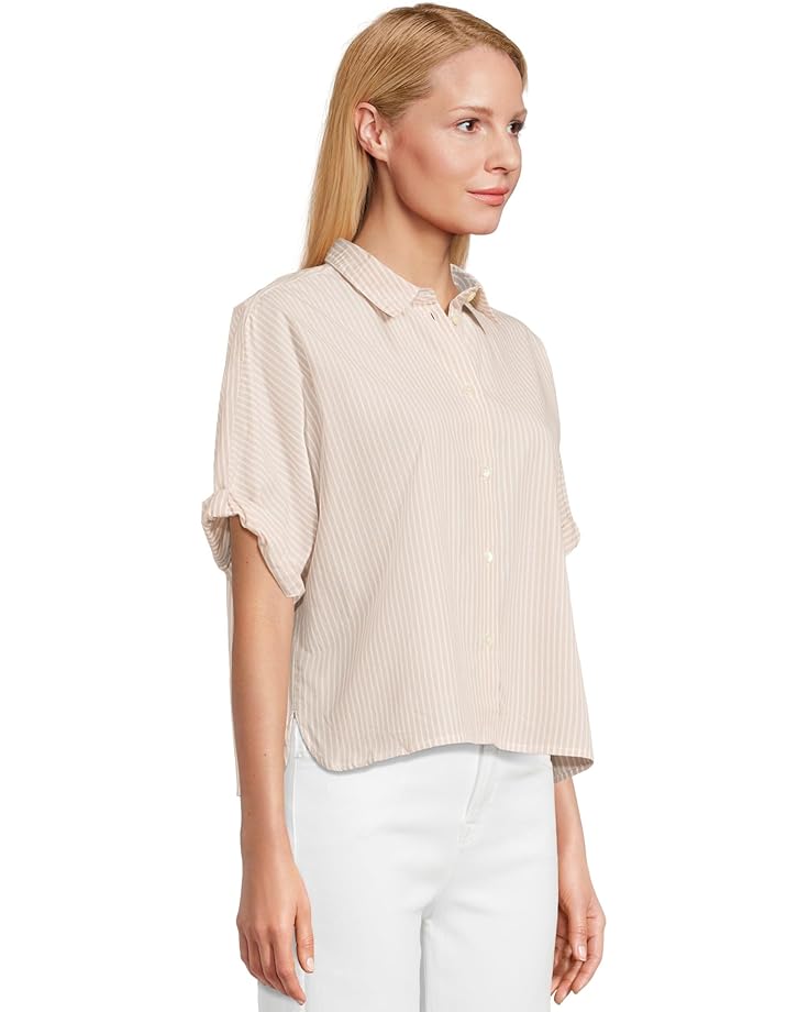 6pm Lilla P Striped Boxy Button Down Women's