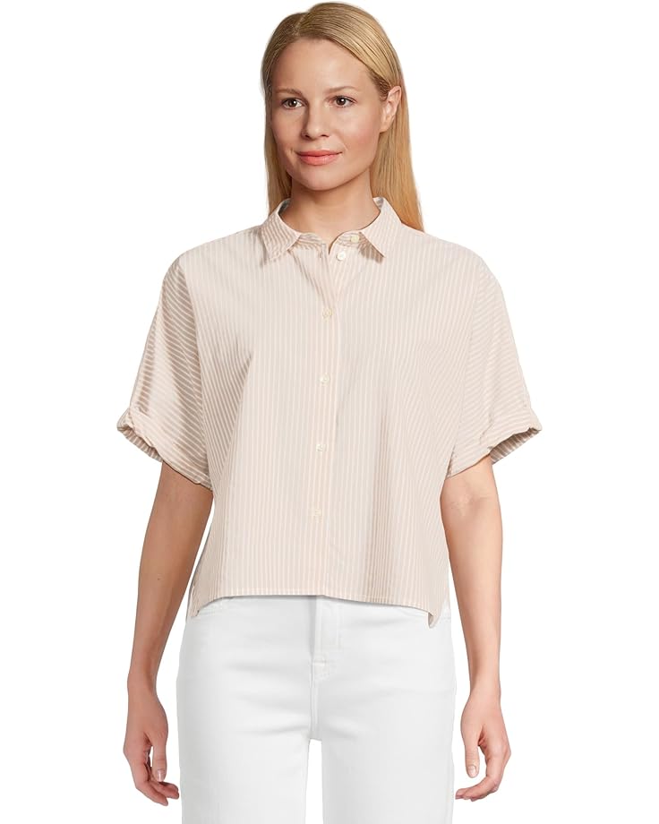 6pm Lilla P Striped Boxy Button Down Women's