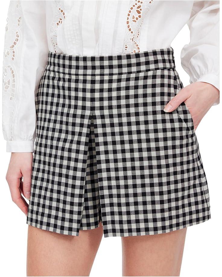 Madewell Gingham Mini Skort Women's True Black