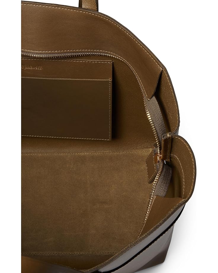6pm Madewell The Zip-Top Essential Tote In Leather