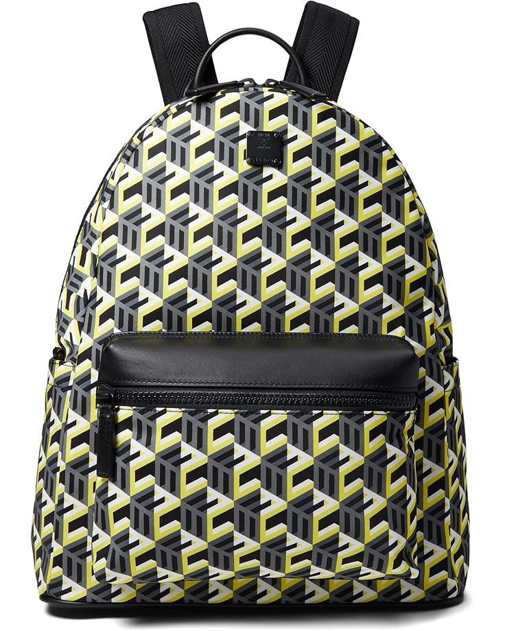 6pm MCM Cubic Logo Nylon Backpack Medium