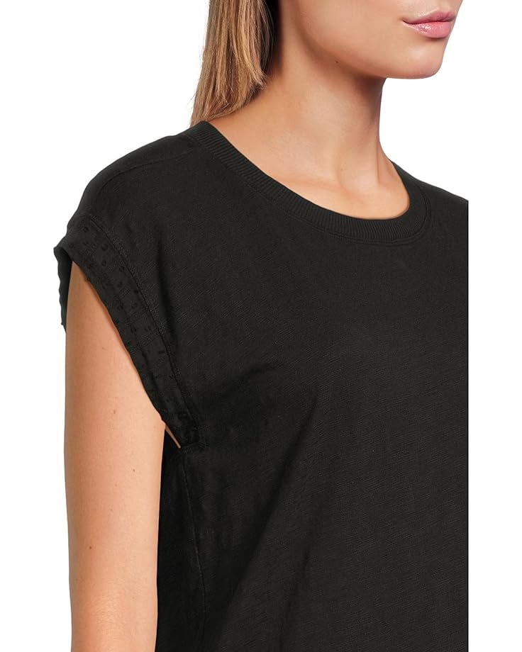 6pm Mod-o-doc Cap Sleeve Mix Media Tee Women's