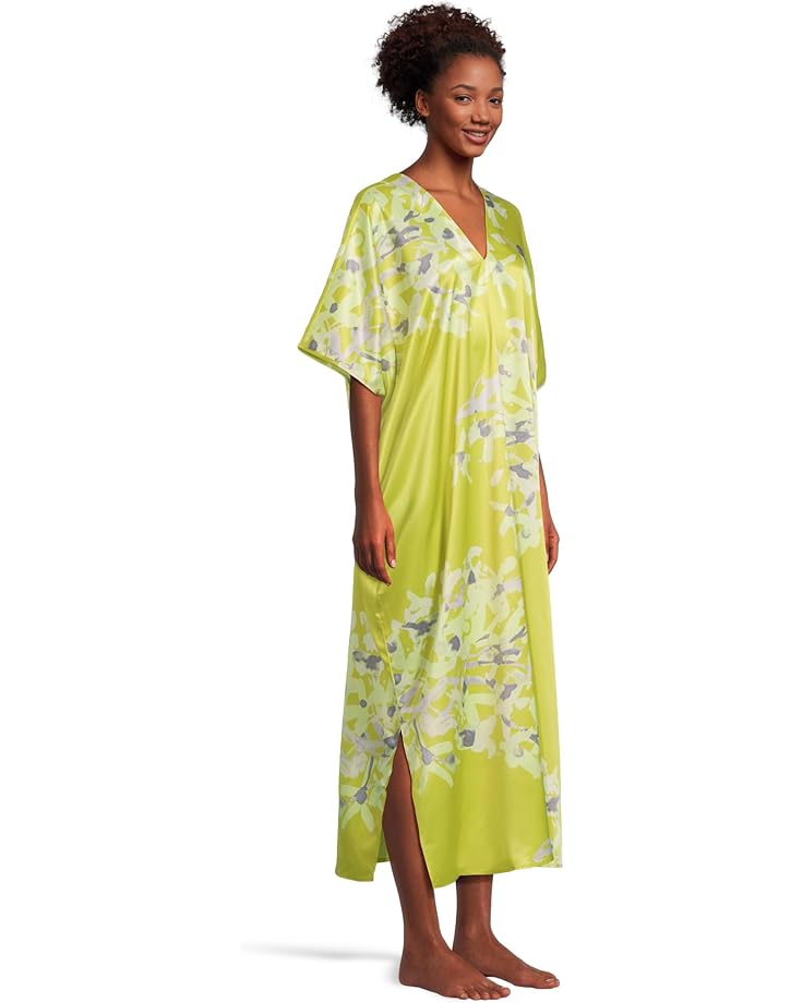 Natori Sumi-E Caftan Women's Chartreuse