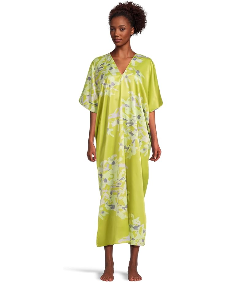 Natori Sumi-E Caftan Women's Chartreuse