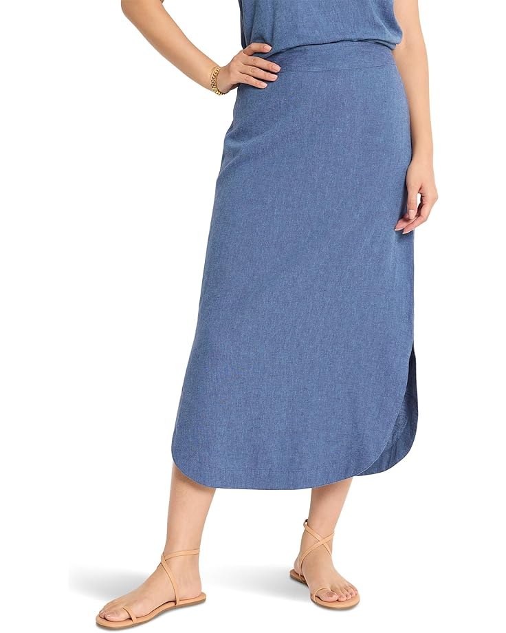 6pm NIC+ZOE Rumba Linen Dip Skirt Women's