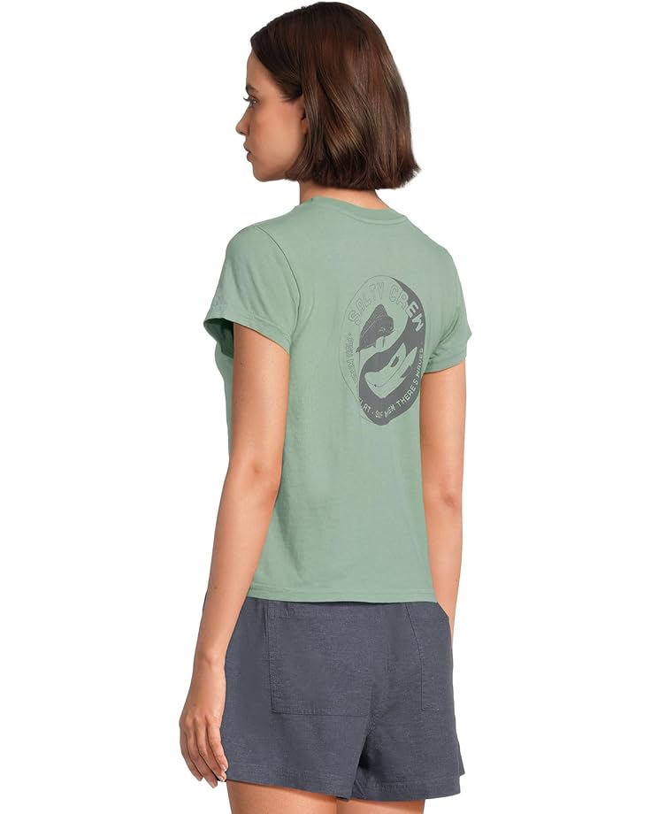 Salty Crew Fishin Yang Modern Tee Women's Sage