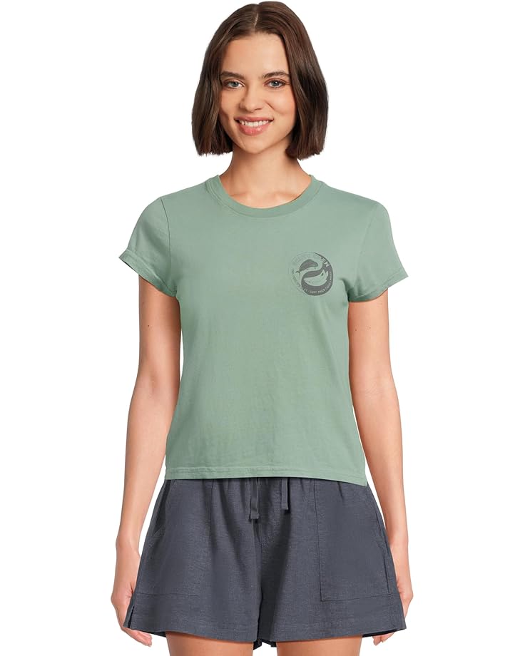 Salty Crew Fishin Yang Modern Tee Women's Sage